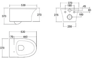 Унитаз подвесной безободковый SMARTsant Соул белый VT1401W Унитаз подвесной безободковый SMARTsant Соул белый VT1401W, 2