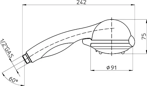 Лейка ручного душа Bossini Ermes хром B00095.030