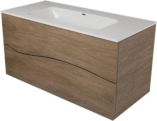 Тумба-умывальник подвесной Allen Brau Glority 100 дуб антик 1.35002.NW+1.35009.20