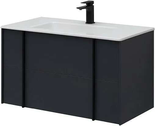 Тумба-умывальник подвесная Allen Brau Reality 90 антрацит 1.32006.AM+