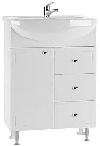 Тумба-умывальник напольный Айсберг Классик 60 белый DA1023T+4620008192772, 1