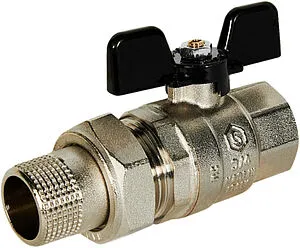 Кран шаровый с американкой ¾"в x ¾"н Stout ГОСТ Р 59553-2021 SVB-0007-200020 Кран шаровый с американкой ¾"в x ¾"н Stout ГОСТ Р 59553-2021 SVB-0007-200020, 1