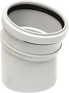 Отвод внутренний бесшумный D=110мм Угол 15° Uponor Decibel 1000207 Отвод внутренний бесшумный D=110мм Угол 15° Uponor Decibel 1000207, 1