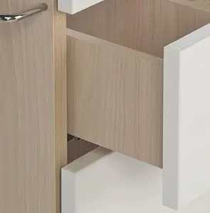 Тумба-умывальник Cersanit Smart 80 белый/ясень B-SU-SMA-CO80/Wh+, 3