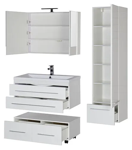 Шкаф-зеркало Aquanet Нота 90 L белый 00165371 Шкаф-зеркало Aquanet Нота 90 L белый 00165371