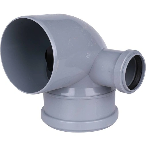 Отвод с выходами на 50 правый+левый внутренний D=110x50x50мм Угол 87° Sinikon 556003.R