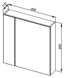 Шкаф-зеркало Aquanet Мадейра 80 R дуб кантри 00183066 Шкаф-зеркало Aquanet Мадейра 80 R дуб кантри 00183066, 2