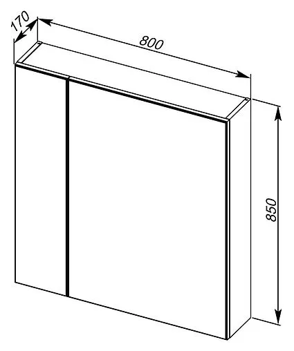 Шкаф-зеркало Aquanet Мадейра 80 R дуб кантри/белый 00183066