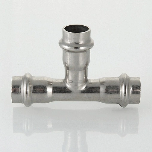 Тройник пресс редукционный 28мм x 15мм x 28мм Valtec VT.INOX-PRESS VTi.931.I.281528