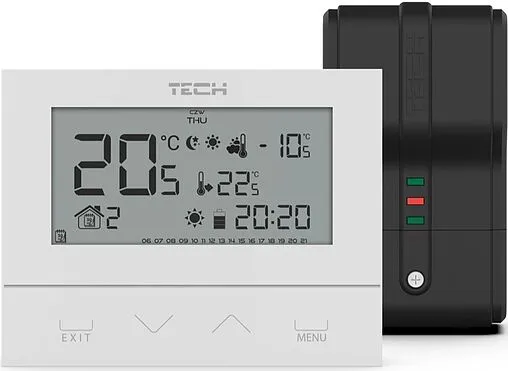 Беспроводной комнатный двухпозиционный регулятор котла TECH ST-292 v2 белый WG.11.0422