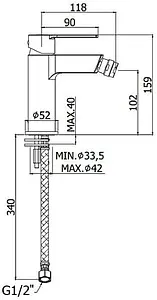 Смеситель для биде Paffoni Ringo хром RIN131CR Смеситель для биде Paffoni Ringo хром RIN131CR, 2
