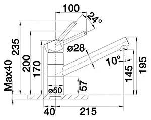 Смеситель для кухни Blanco Tivo алюметаллик 517601 Смеситель для кухни Blanco Tivo алюметаллик 517601, 2