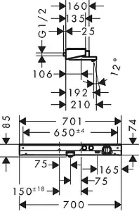 Термостат для ванны Hansgrohe ShowerTablet Select 700 белый/хром 13183400, 2