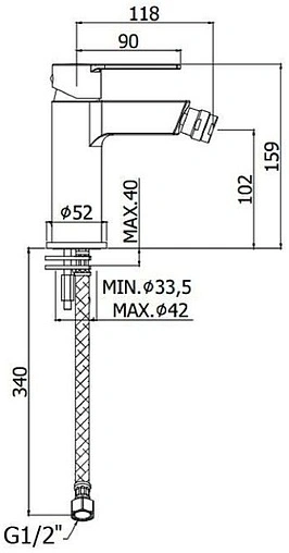 Смеситель для биде Paffoni Ringo хром RIN131CR Смеситель для биде Paffoni Ringo хром RIN131CR