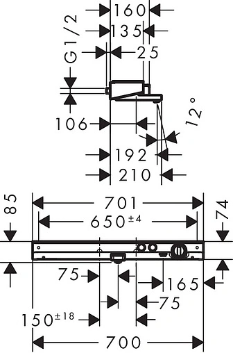 Термостат для ванны Hansgrohe ShowerTablet Select 700 белый/хром 13183400