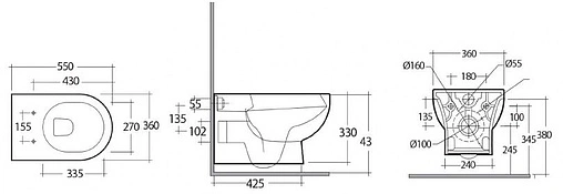 Унитаз подвесной Kerama Marazzi Buongiorno Pro белый BG.Pro.wc.02