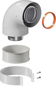 Колено для дымохода Ø 60/100мм ∠ 90° (Al) Krats PK-90, 1