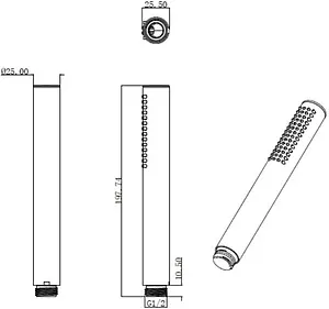Лейка ручного душа Villeroy&Boch Embrace Plus хром TVS1084140161 Лейка ручного душа Villeroy&Boch Embrace Plus хром TVS1084140161, 2