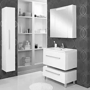 Шкаф-зеркало Aquaton Мадрид 100 белый 1A111602MA010, 5