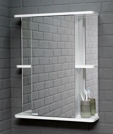 Шкаф-зеркало Айсберг Норма 2-55 L белый DA1609HZ