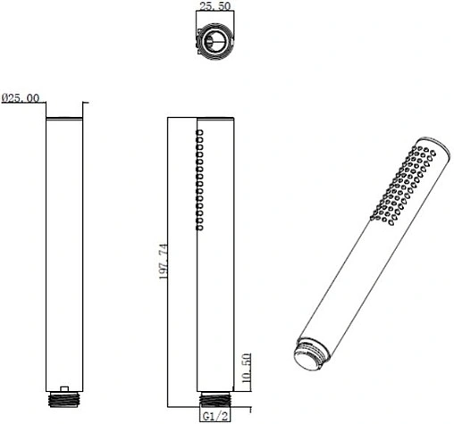 Лейка ручного душа Villeroy&amp;Boch Embrace Plus хром TVS1084140161