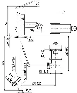 Смеситель для биде Rav Slezak Loira золото LR545.5KZ Смеситель для биде Rav Slezak Loira золото LR545.5KZ, 2