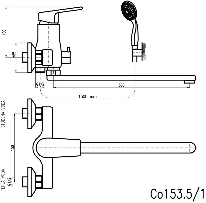 Смеситель для ванны с длинным изливом Rav Slezak Colorado хром CO153.5/1 Смеситель для ванны с длинным изливом Rav Slezak Colorado хром CO153.5/1, 2