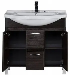 Тумба-умывальник напольная Aquanet Донна 90 венге 00169180+00168865, 5