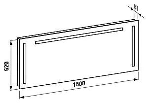 Зеркало с подсветкой Laufen Case 150 4.4728.5.996.144.1, 2