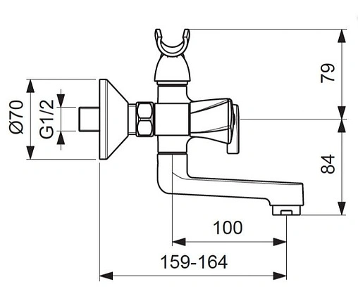 Смеситель для ванны Vidima Life хром BA363AA Смеситель для ванны Vidima Life хром BA363AA