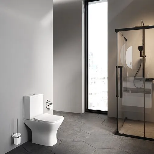 Унитаз-компакт безободковый Am.Pm Gem FlashClean белый C908601SC