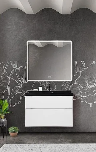 Тумба под умывальник подвесная BelBagno MARINO-H60 80 Bianco Lucido MARINO-H60-800-2C-SO-BL-P