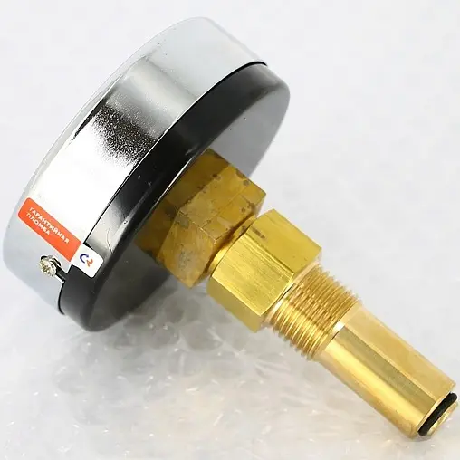 Термоманометр аксиальный Росма ТМТБ-31Т.1 80мм 16 бар 150°С гильза 46мм ½&quot; 00000002296