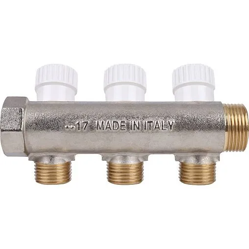 Коллектор регулирующий проходной 3 отвода ¾"в/н x ½"к Stout SMB 6851 341203 Коллектор регулирующий проходной 3 отвода ¾"в/н x ½"к Stout SMB 6851 341203