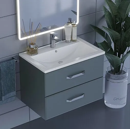 Тумба-умывальник подвесная Uperwood Foster 70 серый графит 291020540 Тумба-умывальник подвесная Uperwood Foster 70 серый графит 291020540