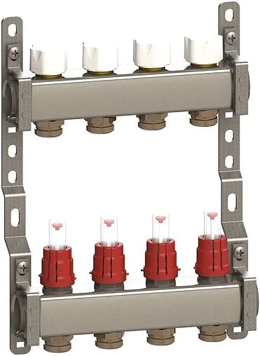 Группа коллекторная с расходомерами 4 отвода 1&quot;в/в x ¾&quot;ек General Fittings CX RBR91612400400