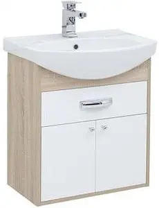 Тумба-умывальник Aquanet Грейс 60 белый/дуб сонома 00198373+00182641 Тумба-умывальник Aquanet Грейс 60 белый/дуб сонома 00198373+00182641, 1