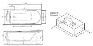 Ванна акриловая Am.Pm Like 150x70 W80A-150-070W-A Ванна акриловая Am.Pm Like 150x70 W80A-150-070W-A, 2