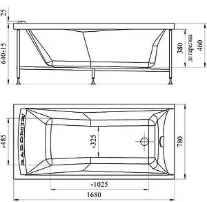 Ванна акриловая Radomir Вега 168х78 R 1-01-0-2-1-023 Ванна акриловая Radomir Вега 168х78 R 1-01-0-2-1-023, 2