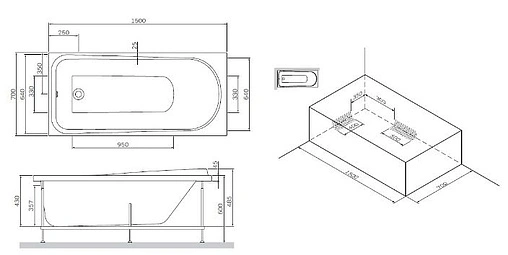 Ванна акриловая Am.Pm Like 150x70 W80A-150-070W-A