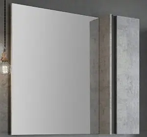 Шкаф-зеркало Comforty Эдинбург 90 бетон светлый 00004147981CF, 1