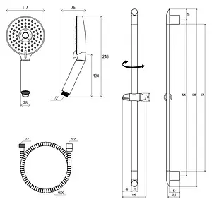 Душевая стойка Ravak 902.00 хром X07P177 Душевая стойка Ravak 902.00 хром X07P177, 2