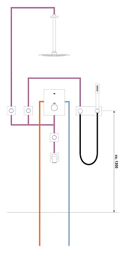 Лейка верхнего душа Grohe Rainshower F-Series 10 хром 27271000