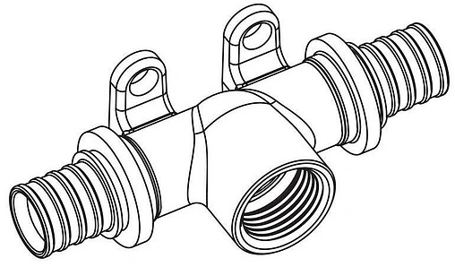 Тройник аксиальный установочный 20мм x ½&quot;в x 20мм Rehau Rautitan RX+ 14562941001