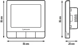 Проводной комнатный терморегулятор ZigBee 230В Salus QANTUM белый SQ610, 2