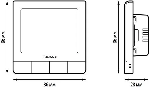 Проводной комнатный терморегулятор ZigBee 230В Salus QANTUM белый SQ610