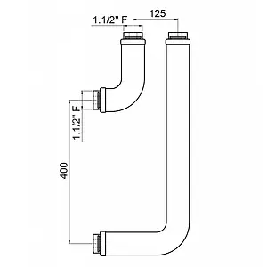 Набор для подключения 1½&quot;нг x 1½&quot;нг WATTS RB-HW80/120 VB32 10010378, 2