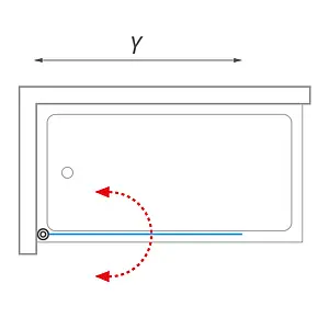 Шторка на ванну 750мм прозрачное, матовое стекло Roltechnik SCREEN/750 4000222, 3