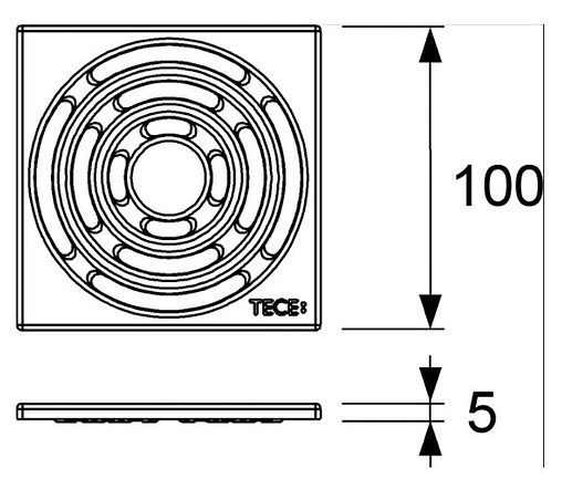 Трап горизонтальный Set TECEdrainpoint S 100x100мм KDP-S120 Трап горизонтальный Set TECEdrainpoint S 100x100мм KDP-S120