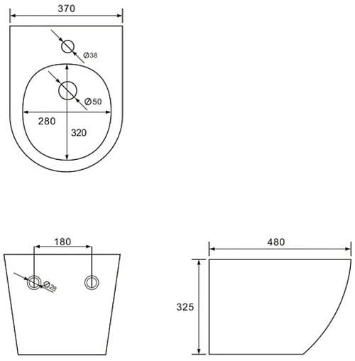 Биде подвесное Comforty  белый 103-1B